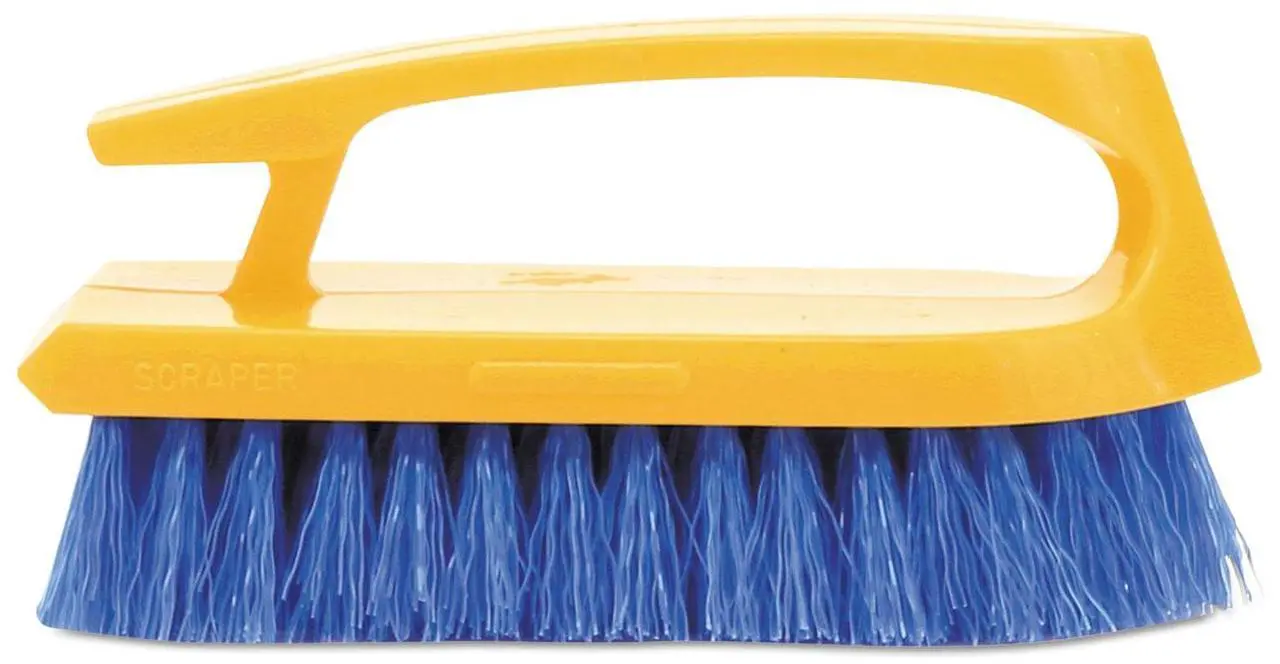 Alt view image 10 of 20 - Rubbermaid Commercial Long Handle Scrub Brush 6" Brush Yellow Plastic Handle/Blue Bristles 6482COB