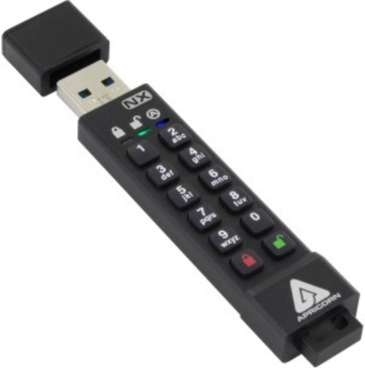 Alt view image 8 of 15 - Apricorn ASK3 32GB USB3.2 Type -A Flash Drive Black Model ASK3-NX-32GB