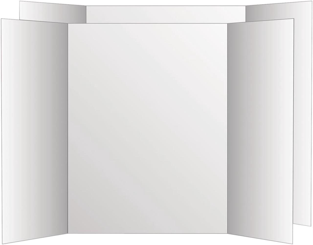 Alt view image 3 of 3 - Eco Brites Two Cool Tri-Fold Poster Board 36 x 48 White/White 6/Carton 26790
