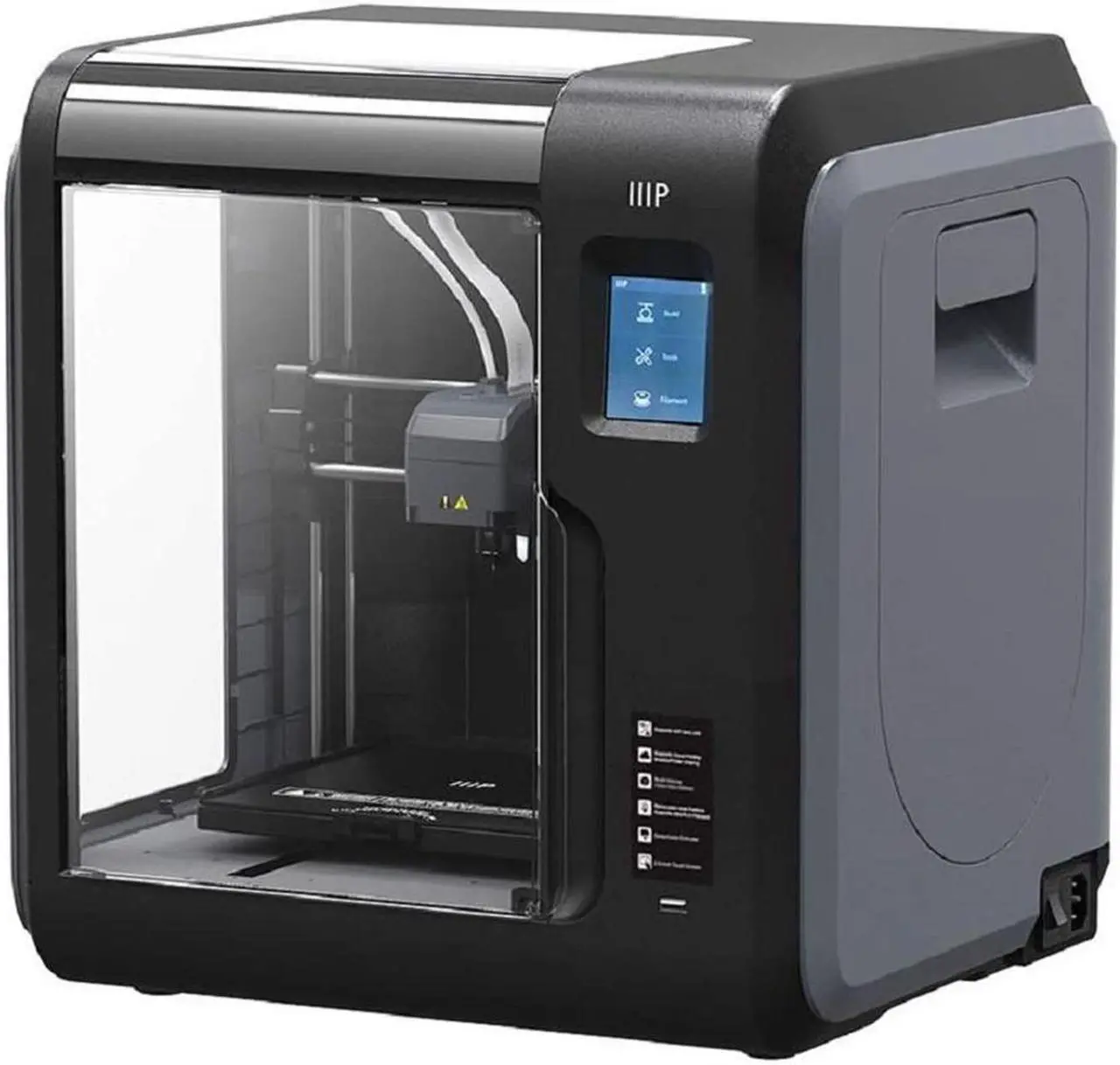Alt view image 7 of 8 - Monoprice Voxel 3D Printer - Gray/Black with Removable Heated Build Plate (150 x 150 x 150mm) Fully Enclosed, Touch Screen, Assisted Level, Easy Wi-Fi
