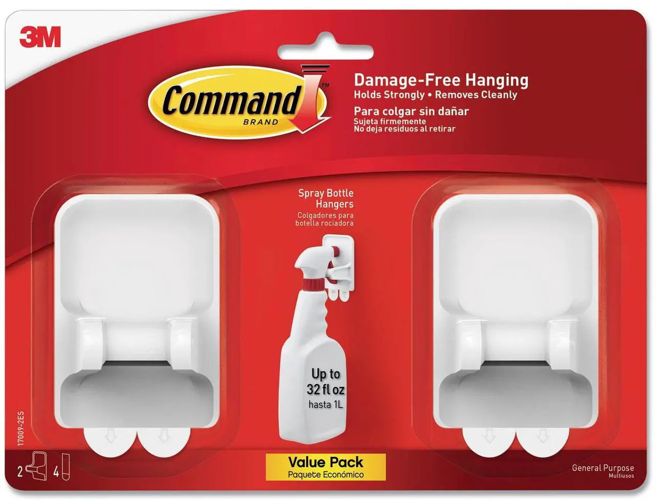 Alt view image 6 of 7 - 3M Scotch CMD-GR Command Grippers and Hangers: Spray Bottle Hanger [2-pack] (White) *2-pack