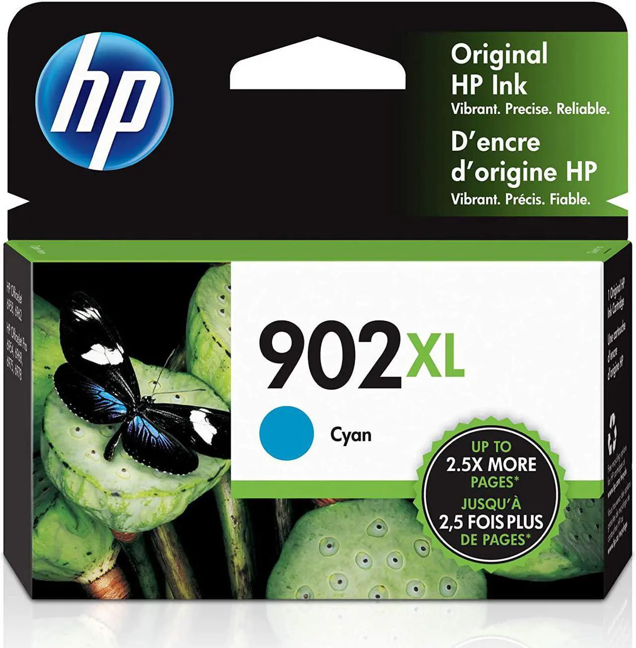 Alt view image 10 of 20 - HP 902XL High Yield Cyan Original Ink Cartridge, ~750 pages, T6M02AN#140