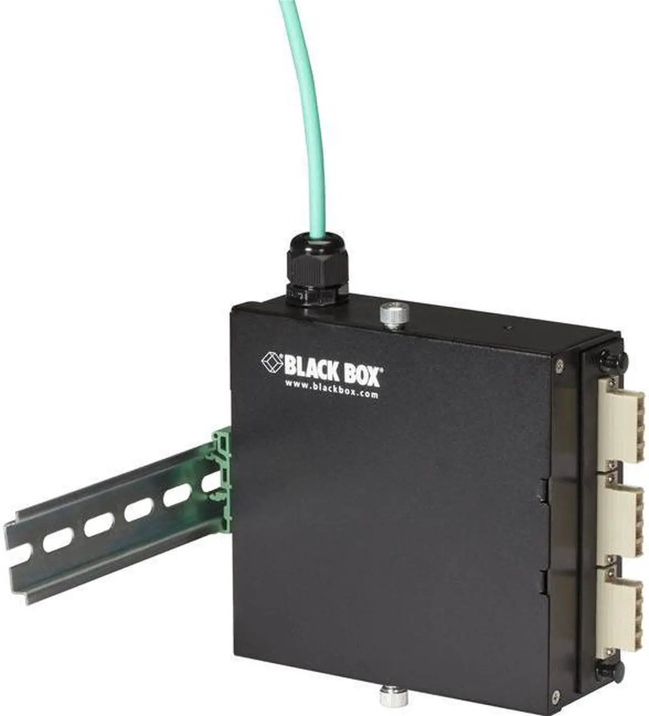 Alt view image 6 of 7 - Black Box JPM398A Wallmount Mini DIN Rail Fiber Enclosure - 1-Slot Adapter
