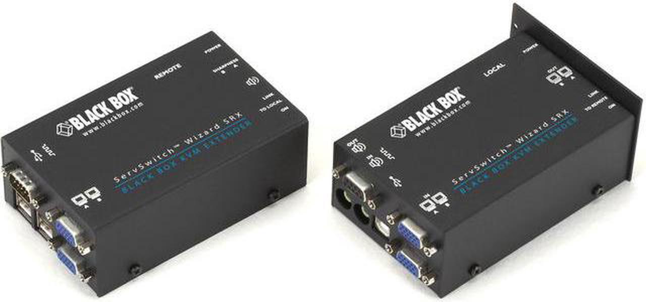 Alt view image 3 of 7 - Black Box ACU5052A KVM Extender - Dual VGA, USB 2.0, RS232, Audio, Dual-Access, CATx