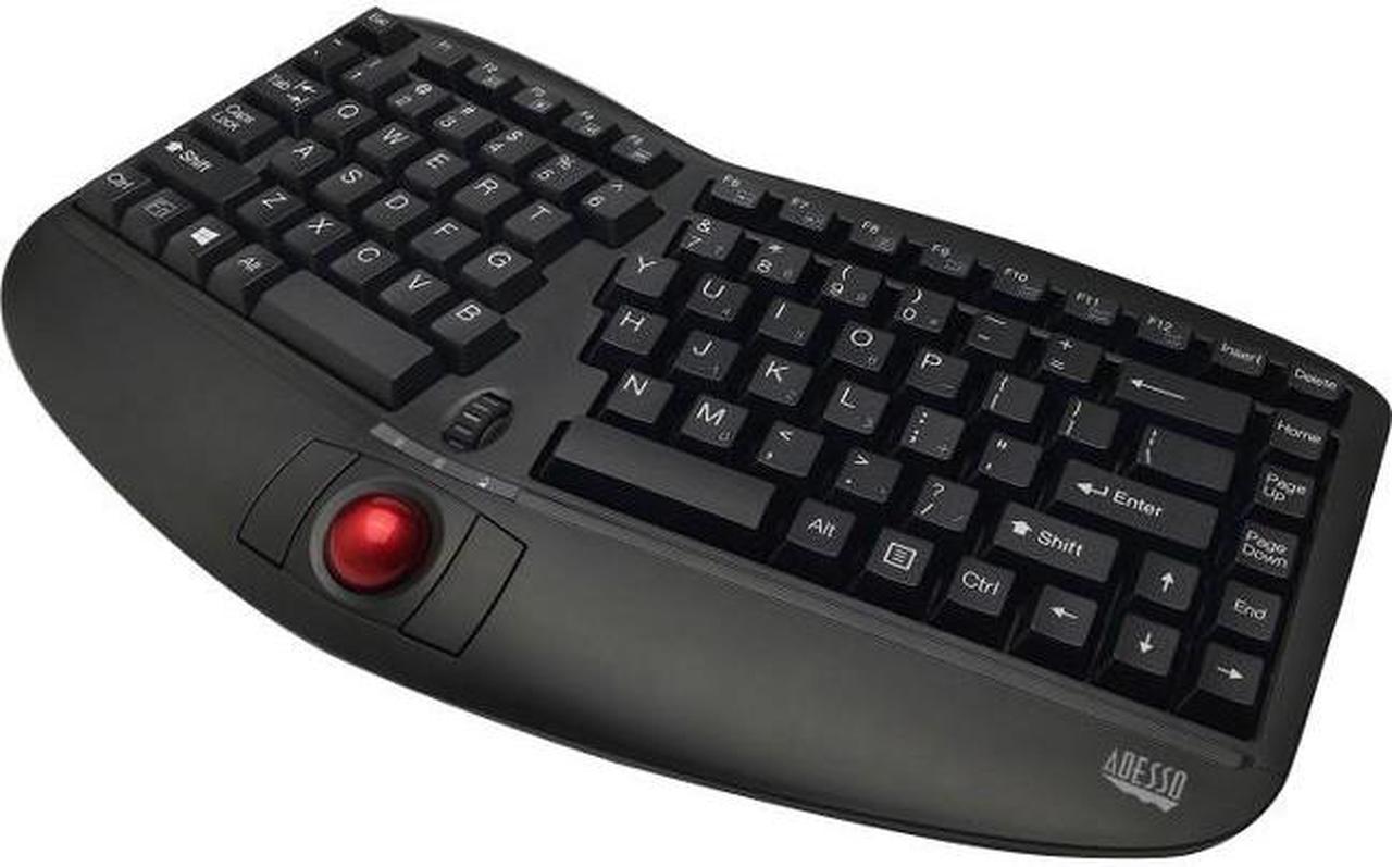 ADESSO Tru-Form Media 3150 WKB-3150UB Black USB RF Wireless Ergonomic Keyboard