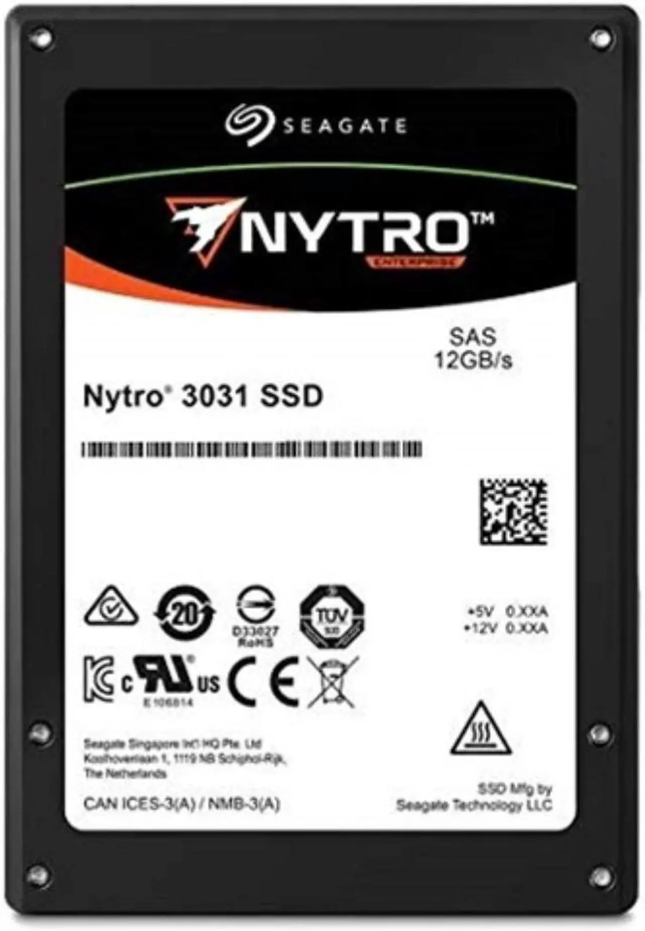 Alt view image 3 of 6 - Seagate Nytro 3331 7.68TB SAS 12Gb/s 2.5" Enterprise SSD (XS7680SE70004)