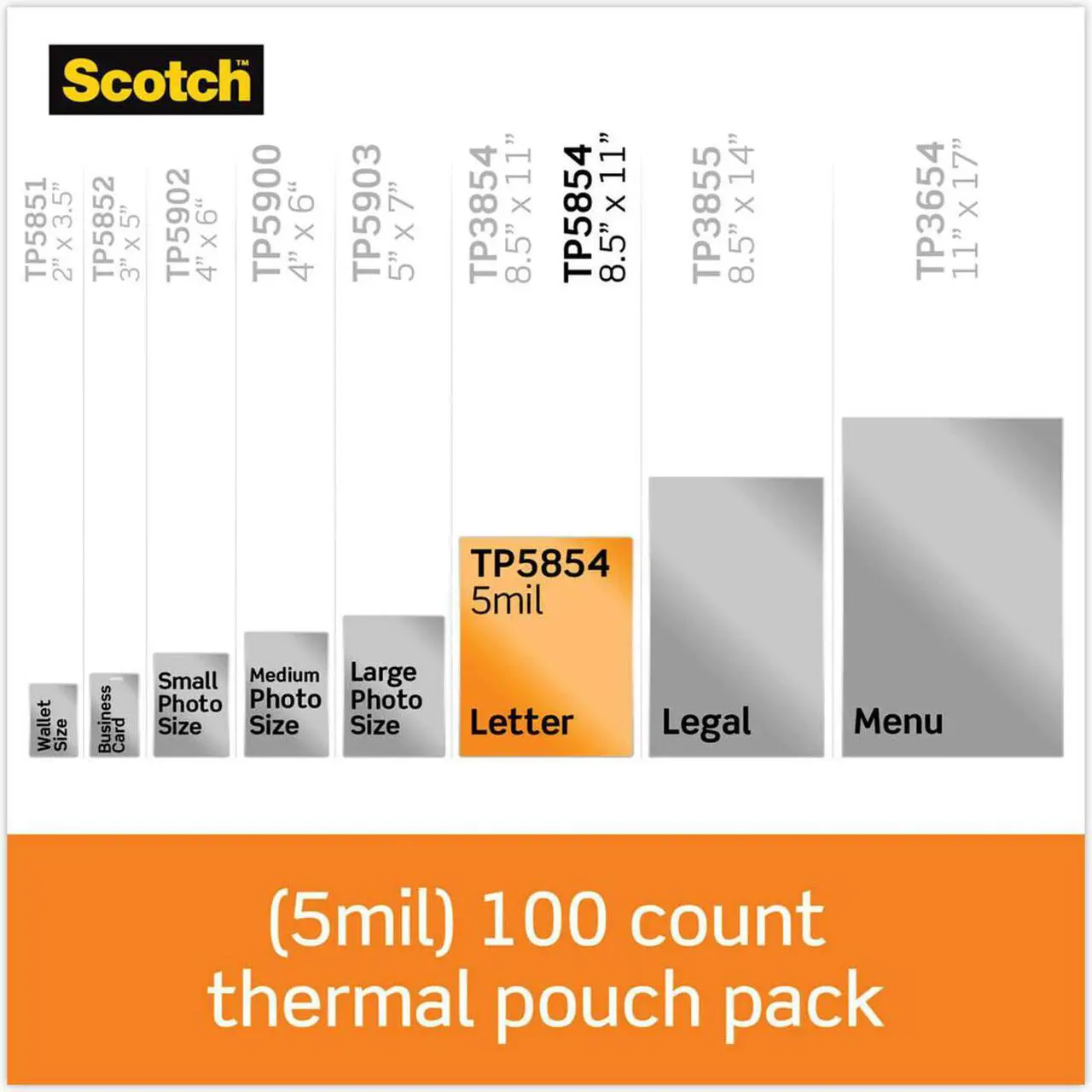 Alt view image 10 of 20 - TP5854100 3M Letter Size Thermal Laminating Pouches, 5 mil, 100/Pack