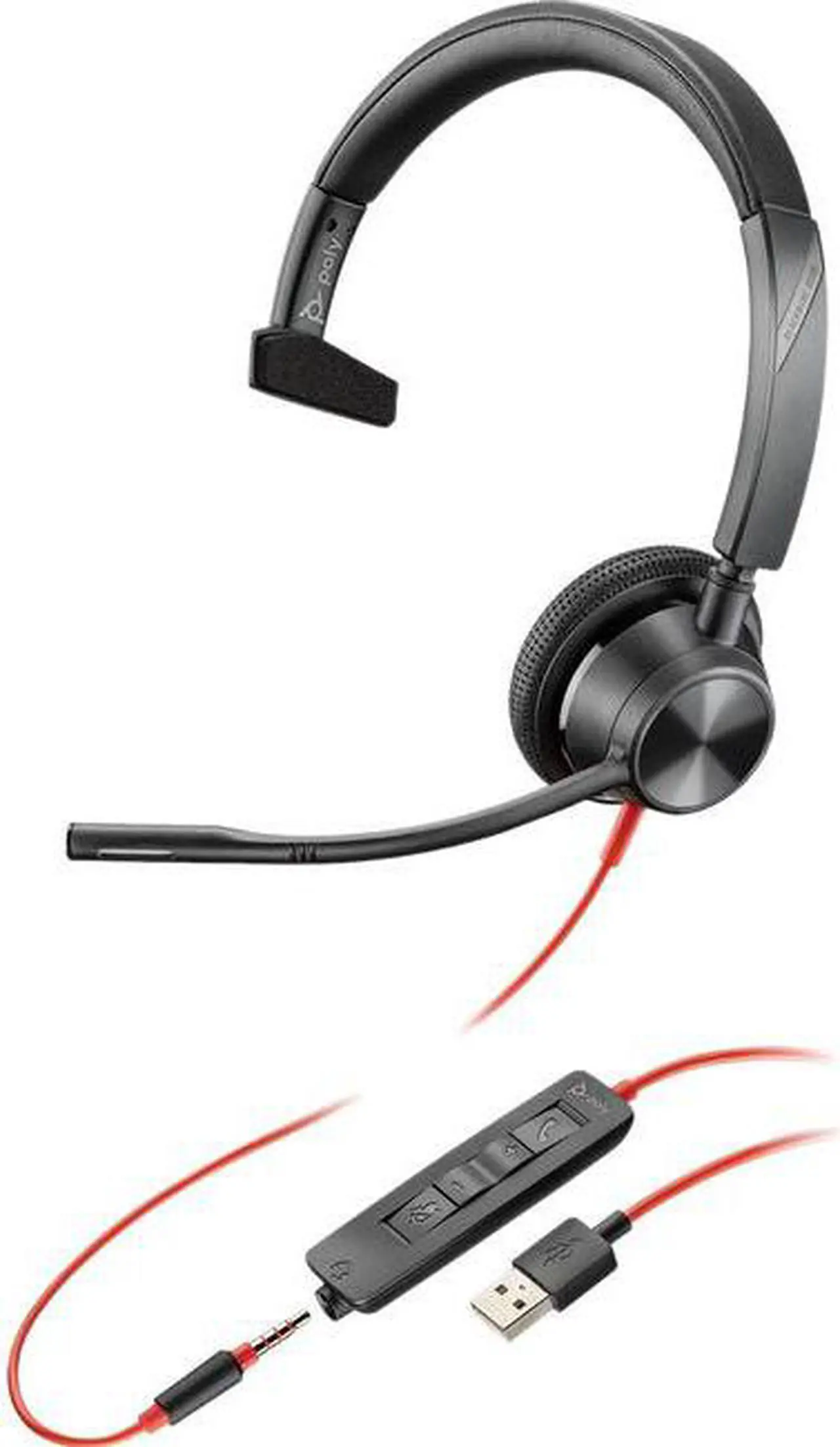 Main image of Poly Blackwire 3315, Microsoft, USB-A 214014-101