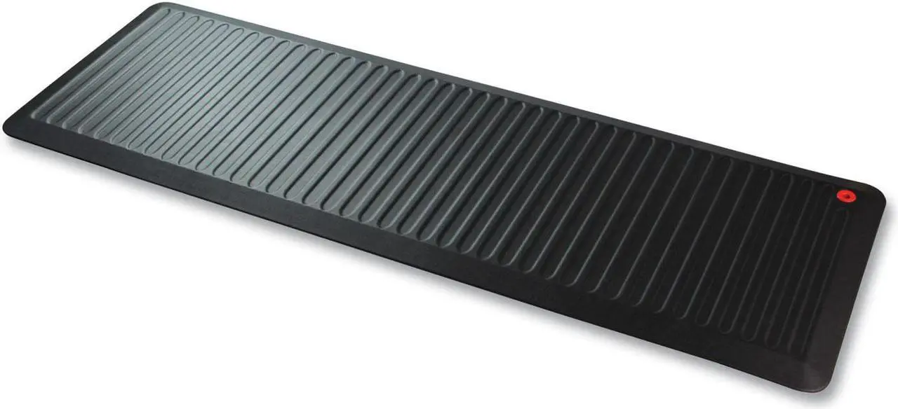 Alt view image 3 of 20 - Floortex FCA2471XVBK AFS-TEX 6000 Active Anti-fatigue Mat, Counter, Stand-up Desk, Workstation, Reception - 24" Length x 12" Width - Polyvinyl Chloride (PVC) - Black