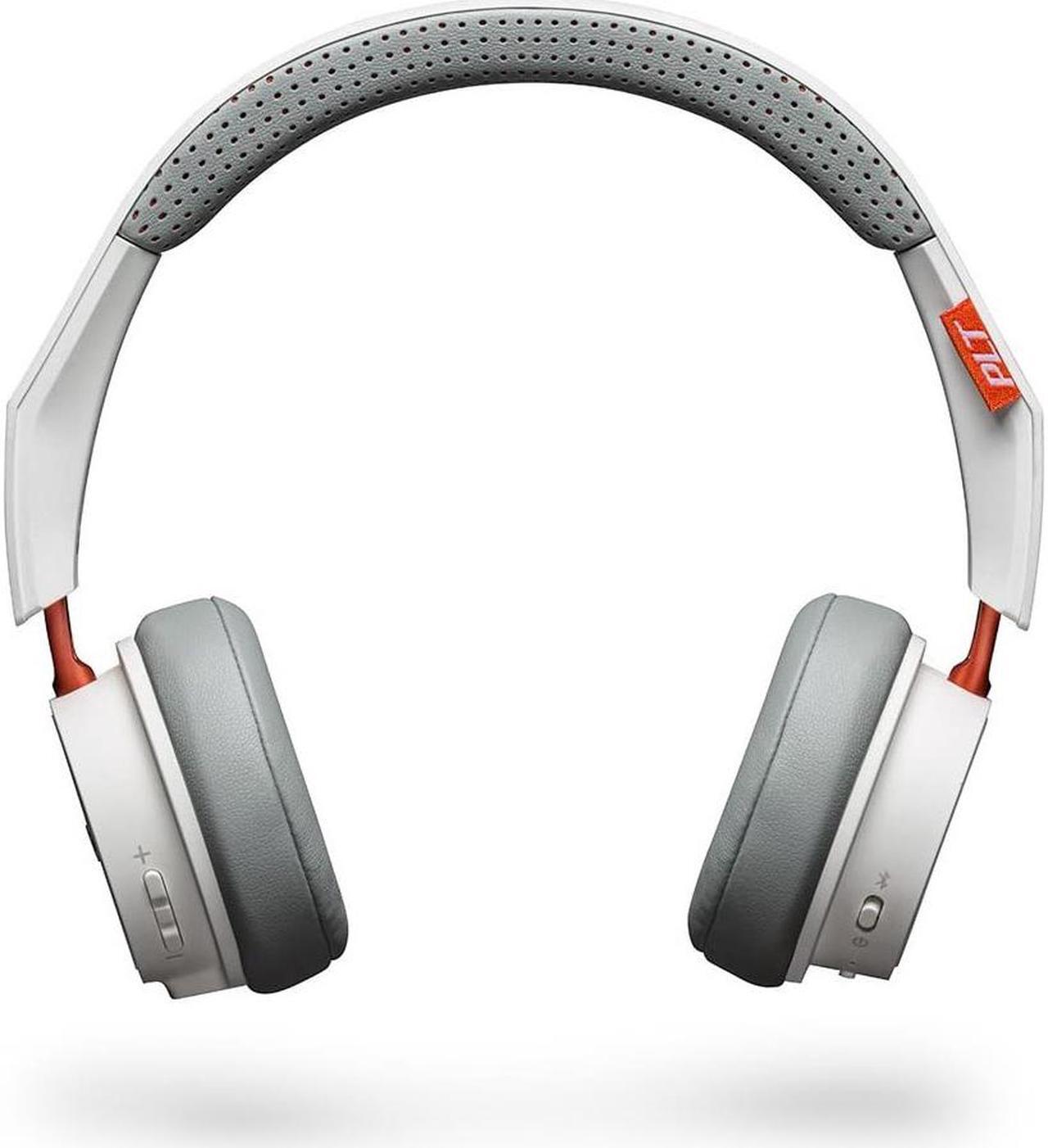 Alt view image 4 of 10 - Plantronics Backbeat 500 Series Bluetooth Wireless Headphones - White/Orange