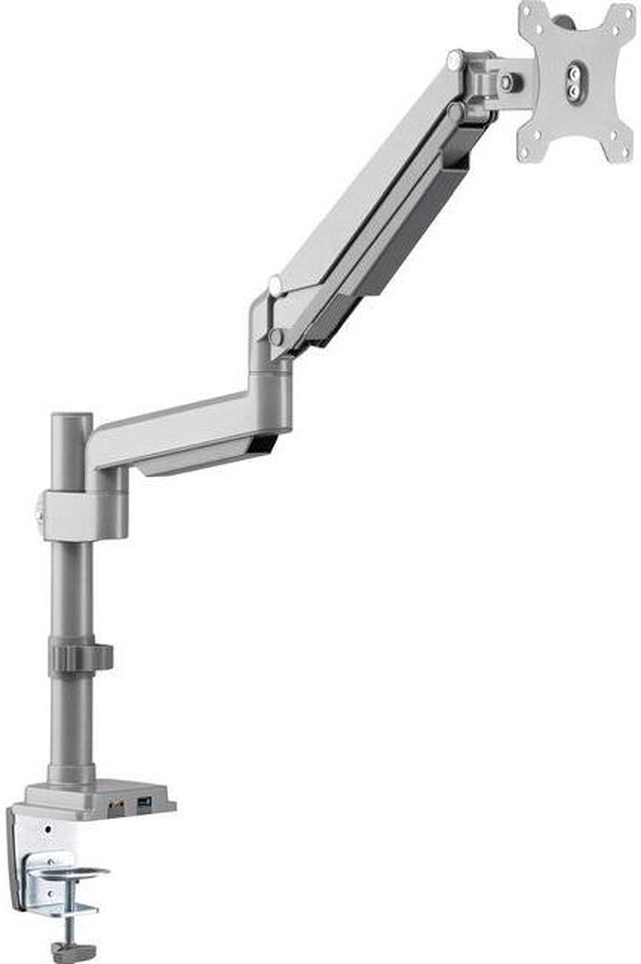 Tripp Lite Single-Display Flex-Arm Desktop Clamp for 13" to 34" Displays - USB and Audio Ports, Aluminum, DDR1732SAL