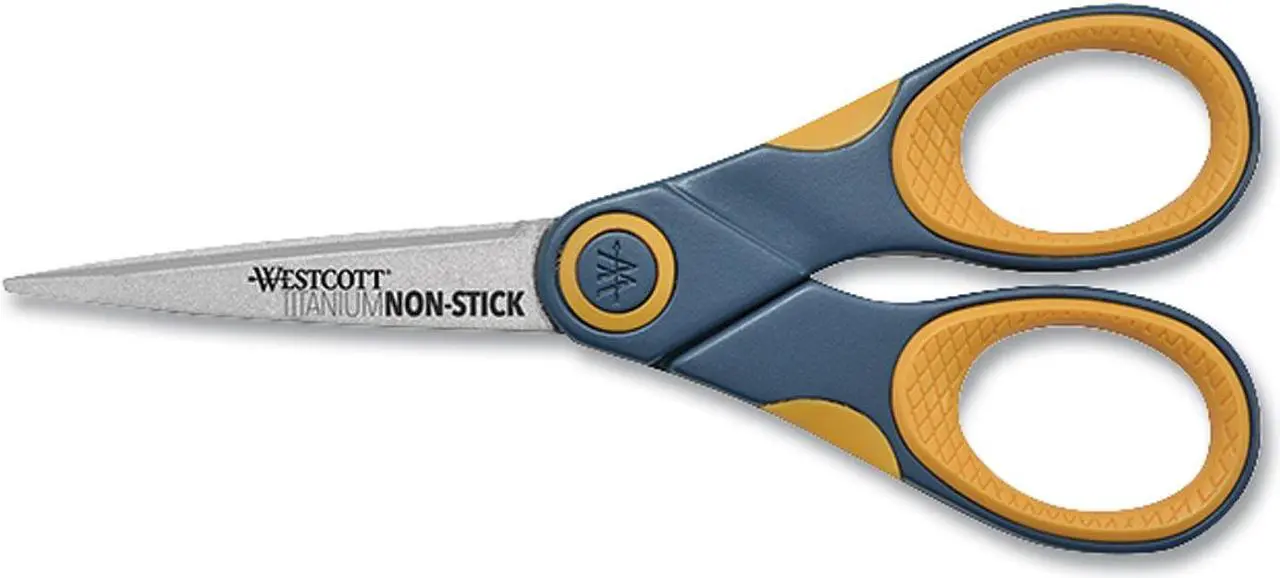 Alt view image 10 of 16 - Westcott Titanium Bonded Scissors 5" Long Gray/Orange Straight Handle 14881