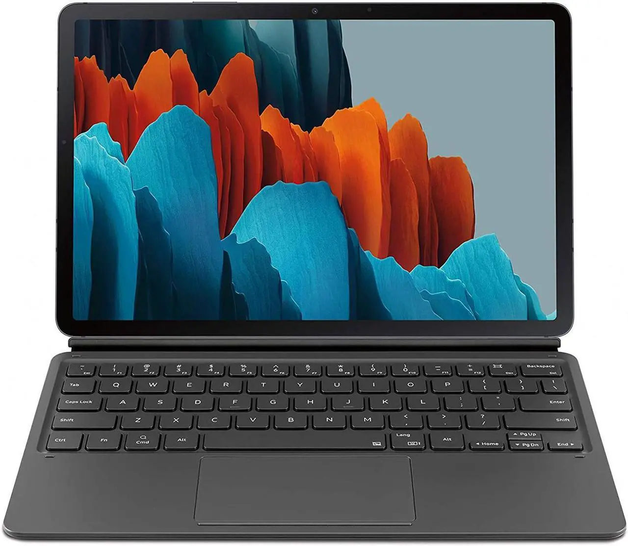 Alt view image 15 of 20 - Samsung Galaxy Tab S7 Book Cover KeyboardEF-DT870UBEGUJ Black