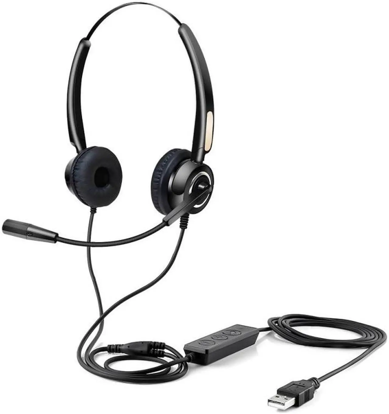 Main image of Movee: USB Headset W/ Remote On-Ear Wired 6.9' Cable