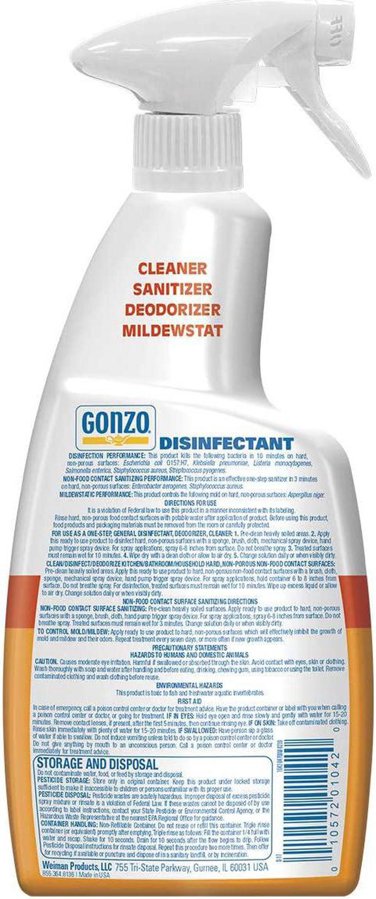 Alt view image 2 of 8 - Gonzo Natural Magic Disinfectant & Deodorizer, Citrus Scent 24oz Bottle (6 Pack)