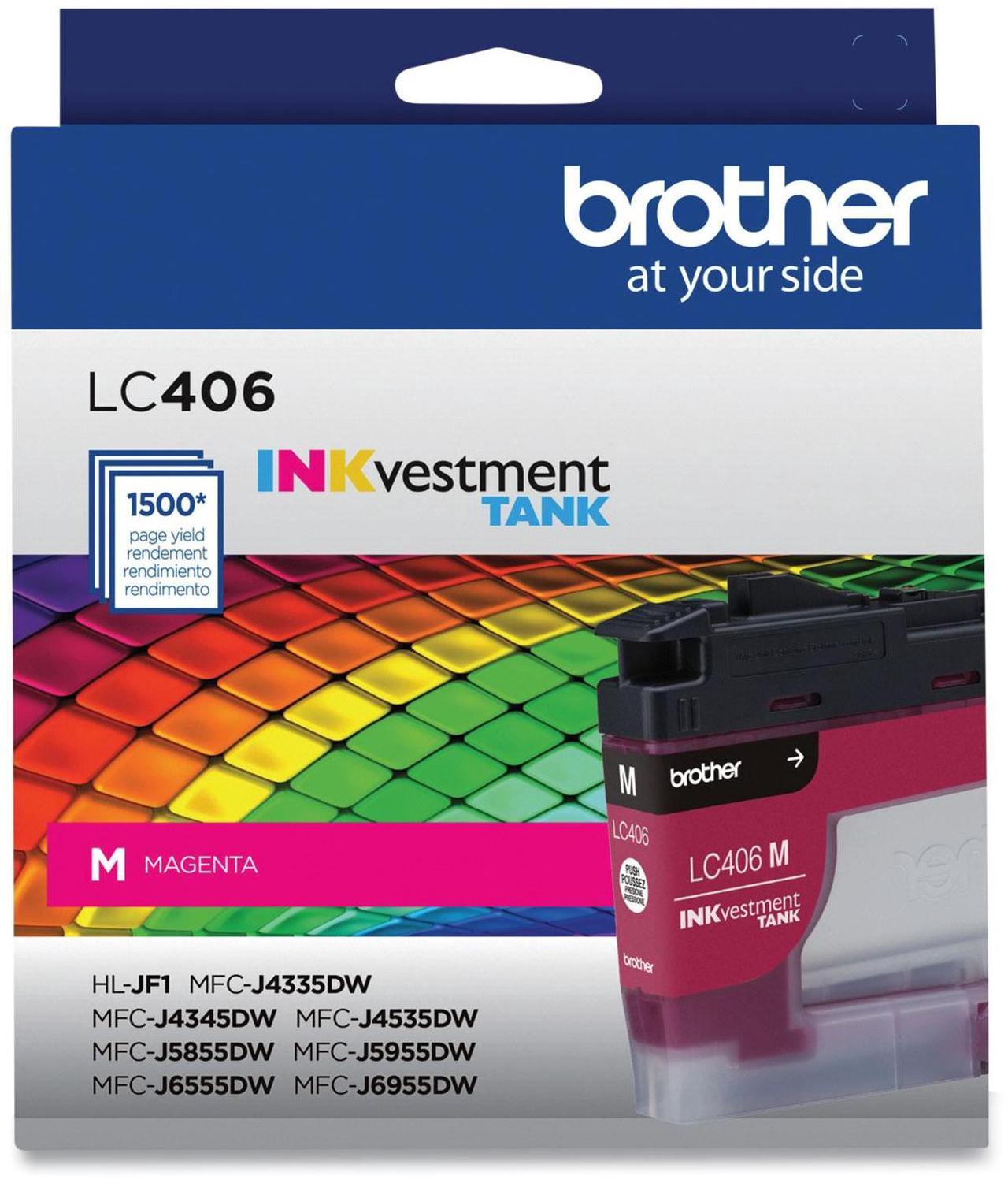 Brother LC406MS INKvestment Ink 1500 Page-Yield Magenta