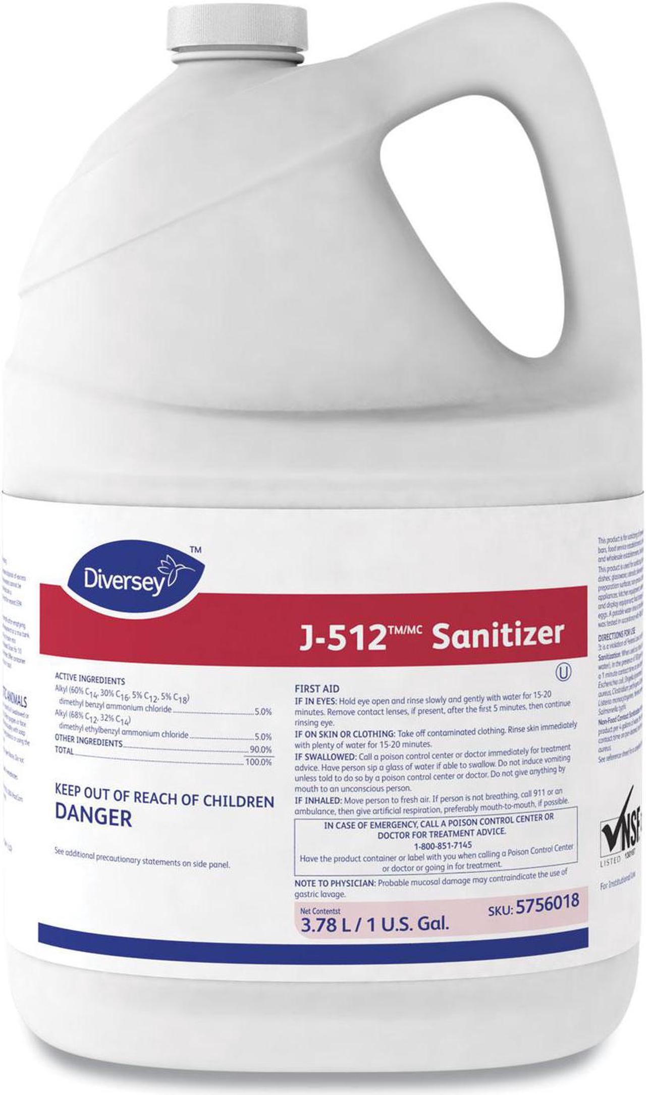 Alt view image 2 of 2 - DIVERSEY 5756018 Sanitizer,Size 1 gal,Net Weight 33oz,PK4