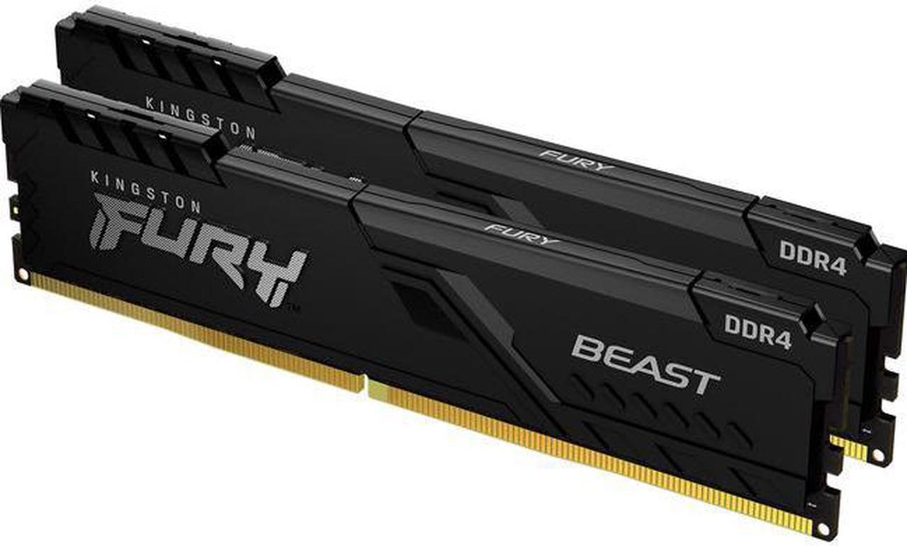 Kingston Fury Beast 16GB (2 x 8GB) 288-Pin PC RAM DDR4 3200 (PC4 25600) Memory (Desktop Memory) Model KF432C16BBK2/16