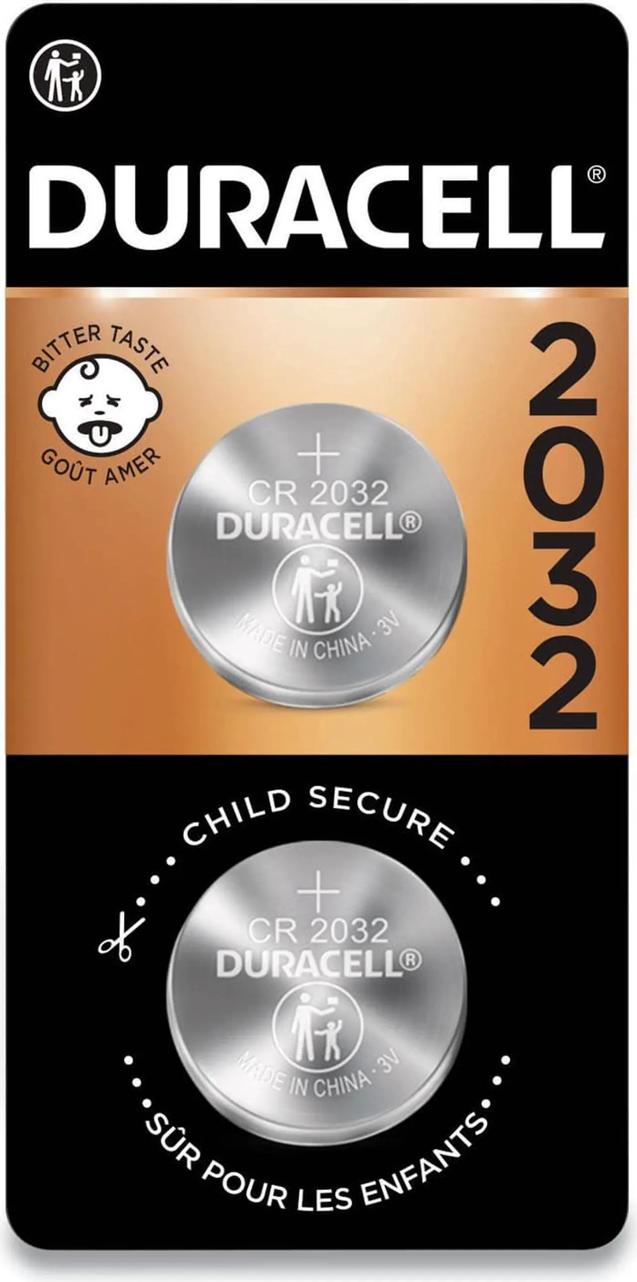 Alt view image 16 of 20 - DURACELL DL2032B2PK Coin Cell,2032,Lithium,3V,PK2