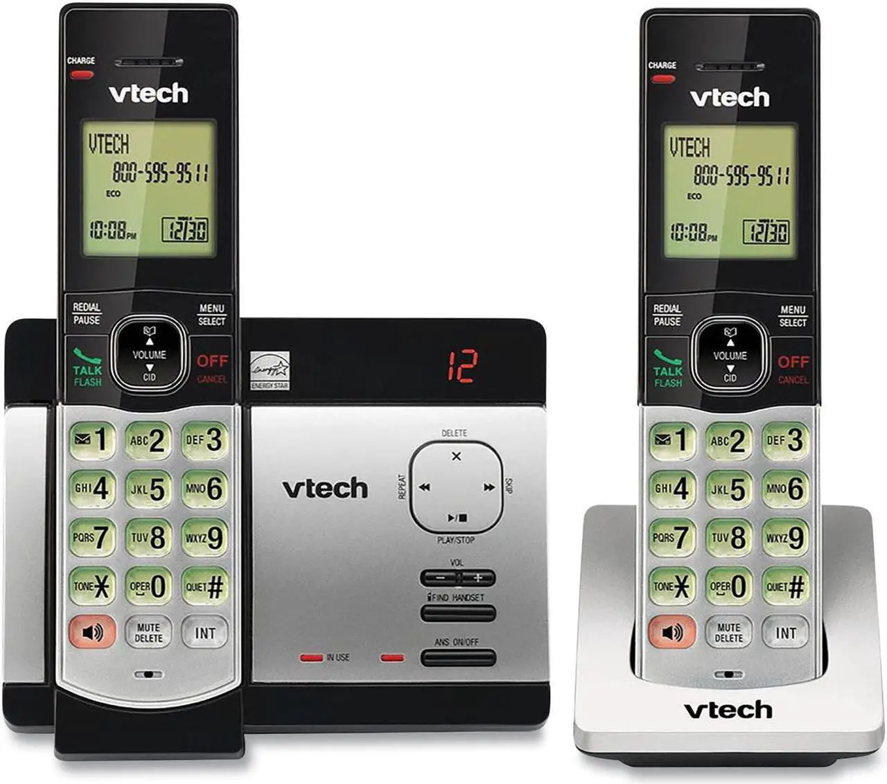 Alt view image 6 of 10 - Vtech Communications CS6729-2 Cordless Phone Answering System, Caller ID/Call Waiting, 2-Handset - Quantity 1