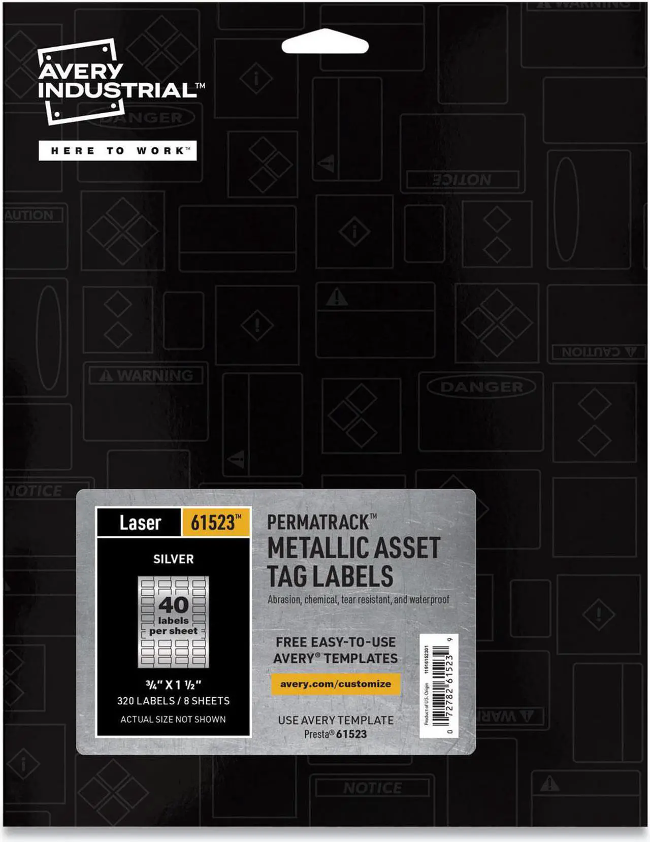 Alt view image 8 of 15 - avery permatrack metallic asset tag labels, 3/4" x 11/2", 320 labels 61523