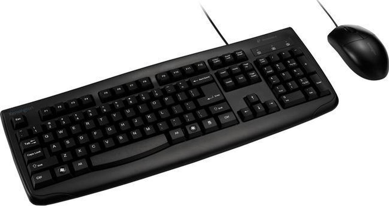 Kensington Pro Fit Washable Wired Desktop Keyboard and Mouse Set K70316US