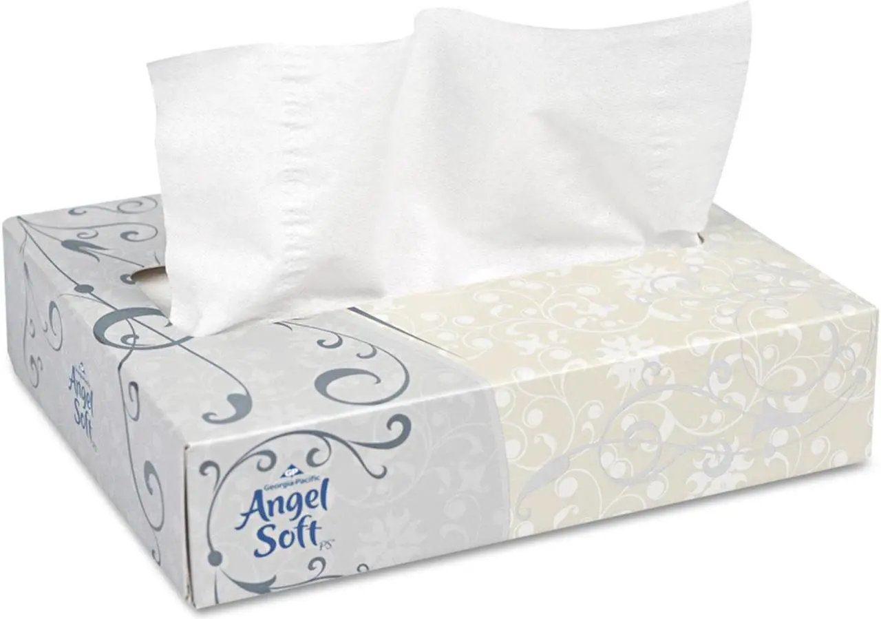 Alt view image 6 of 10 - Facial Tissue, White, 50 Sheets/Box, 60 Boxes/Carton