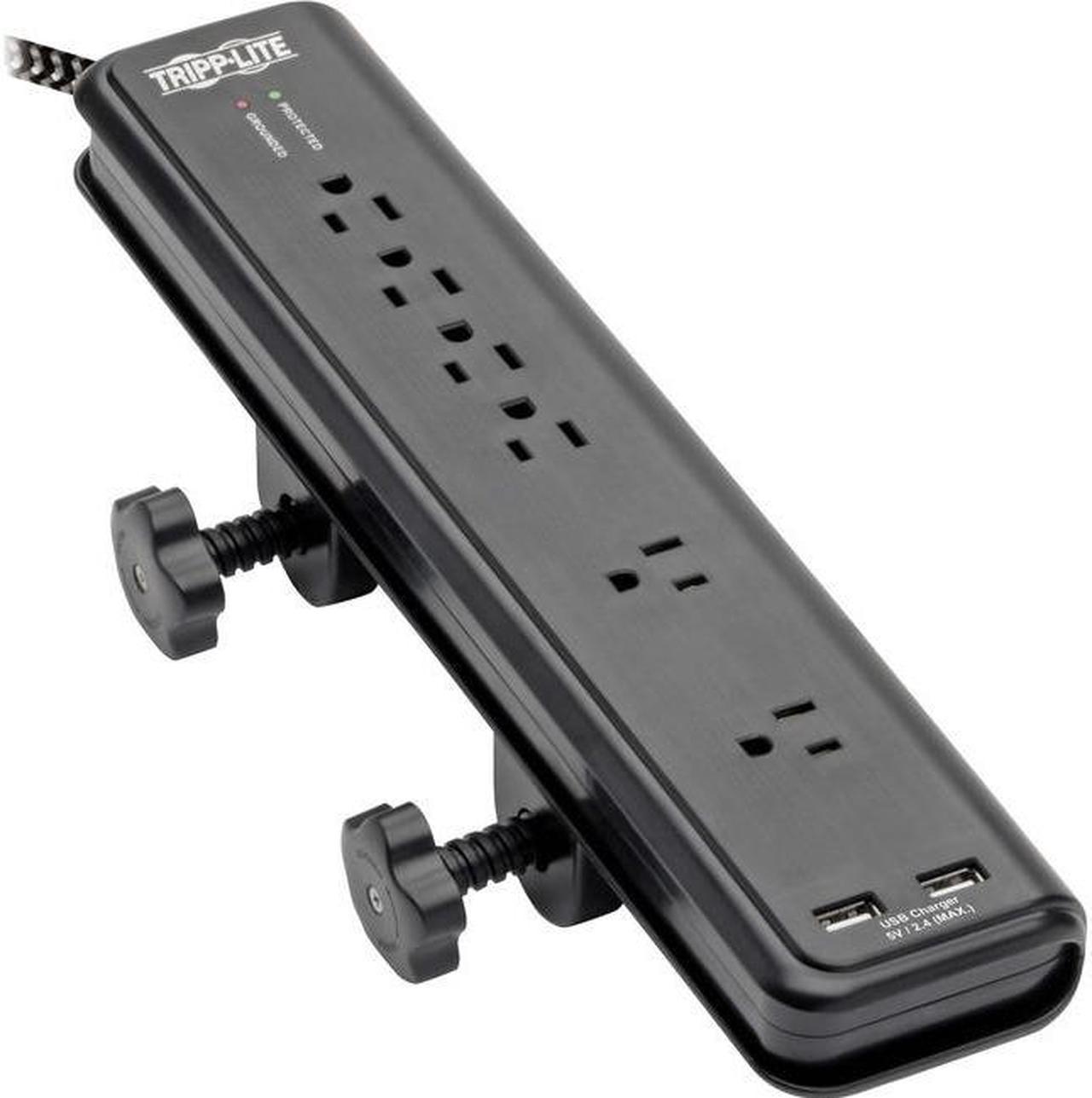 Safe-IT Surge Protector 6-Out 2 USB Ports Antimicrobial 8ft Cord