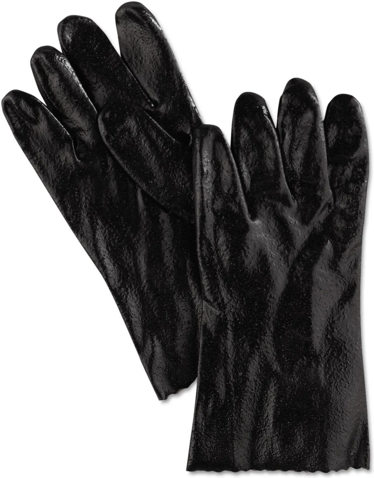 Main image of MCR Safety Memphis Glove Rough Finish Dipped Gloves PVC Large Black 12 Pairs 6212R