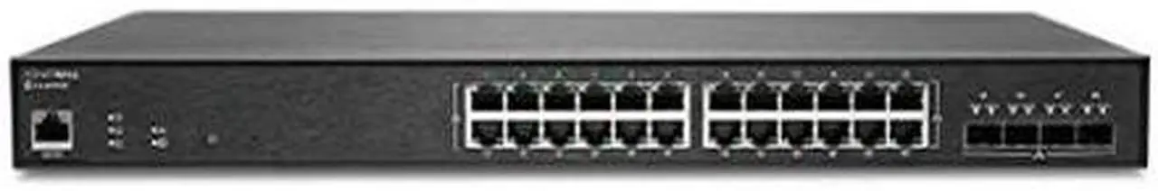 Main image of SonicWall SWS14-24FPOE Ethernet Switch 24 Ports - Manageable - Gigabit Ethernet, 10 Gigabit Ethernet - 10/100/1000Base-T, 10GBase-X - 2 Layer Supported - Modular - 500.40 W Power Consumption 02SSC8377