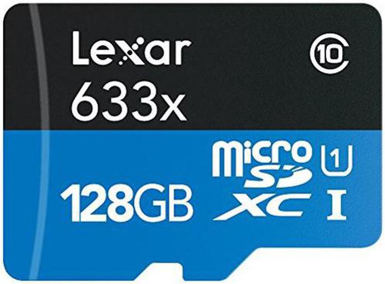 Lexar High-Performance 633x 128GB microSDXC UHS-I Card with SD Adapter