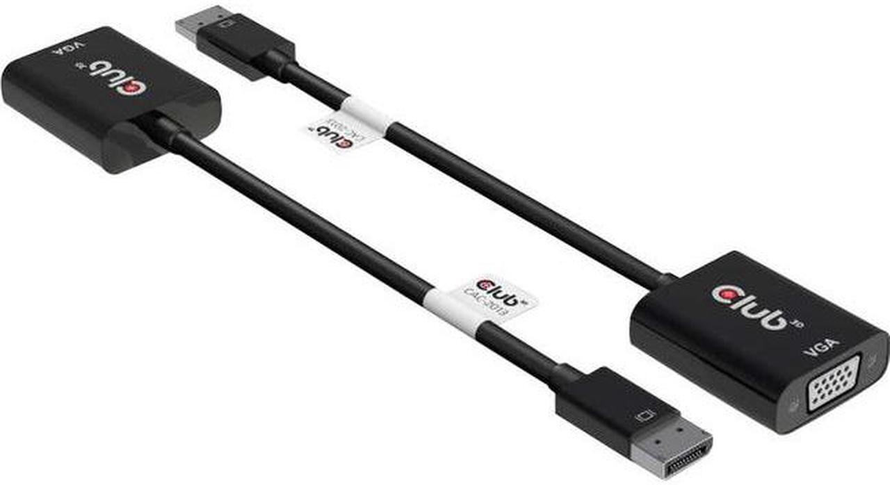 Alt view image 5 of 7 - Club 3D DisplayPort to VGA Black Active Adapter M/F CAC-2013