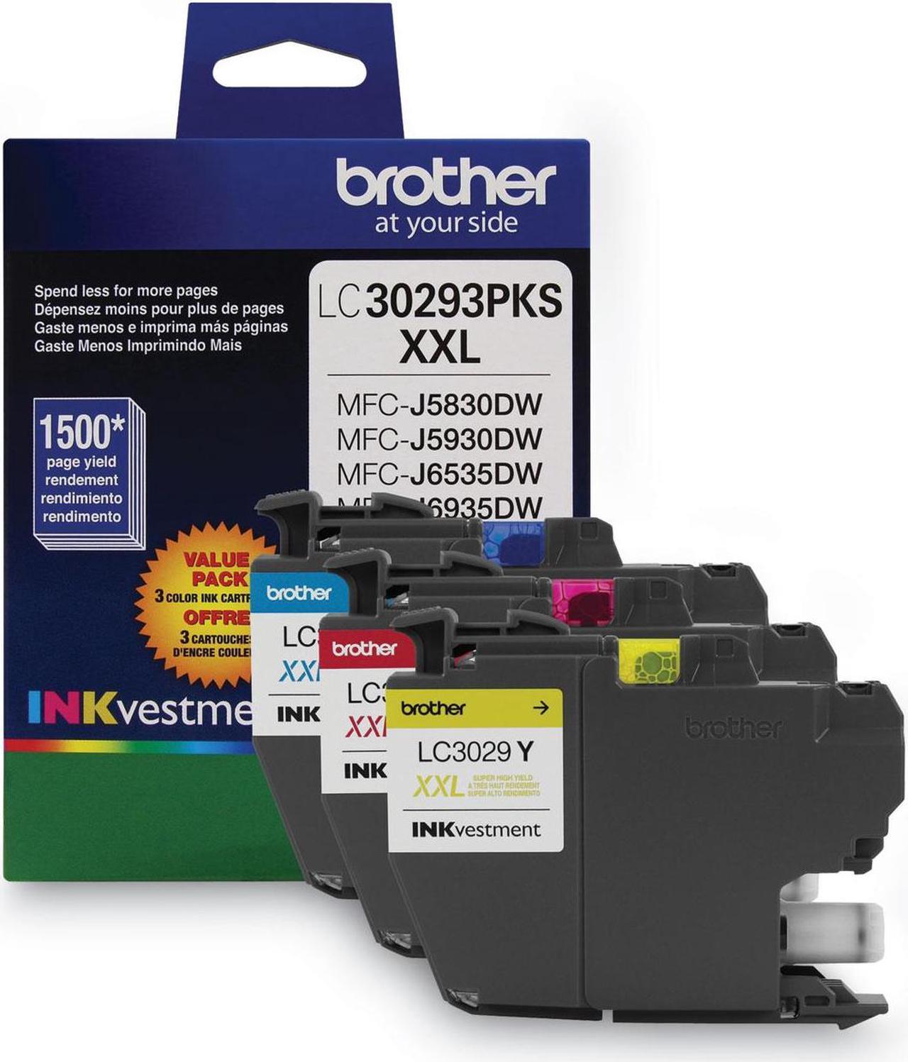 Brother LC30293PK Super High Yield Ink Cartridge - Cyan/Magenta/Yellow