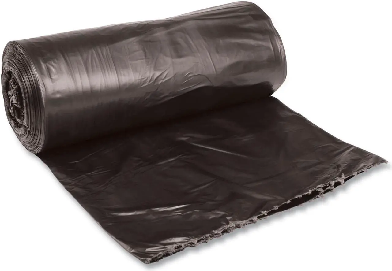 Alt view image 3 of 7 - Boardwalk 3339H Medium-Grade Can Liners, 33 x 39, 33-Gallon, .50 Mil, Black, 25/Roll, 1 Roll