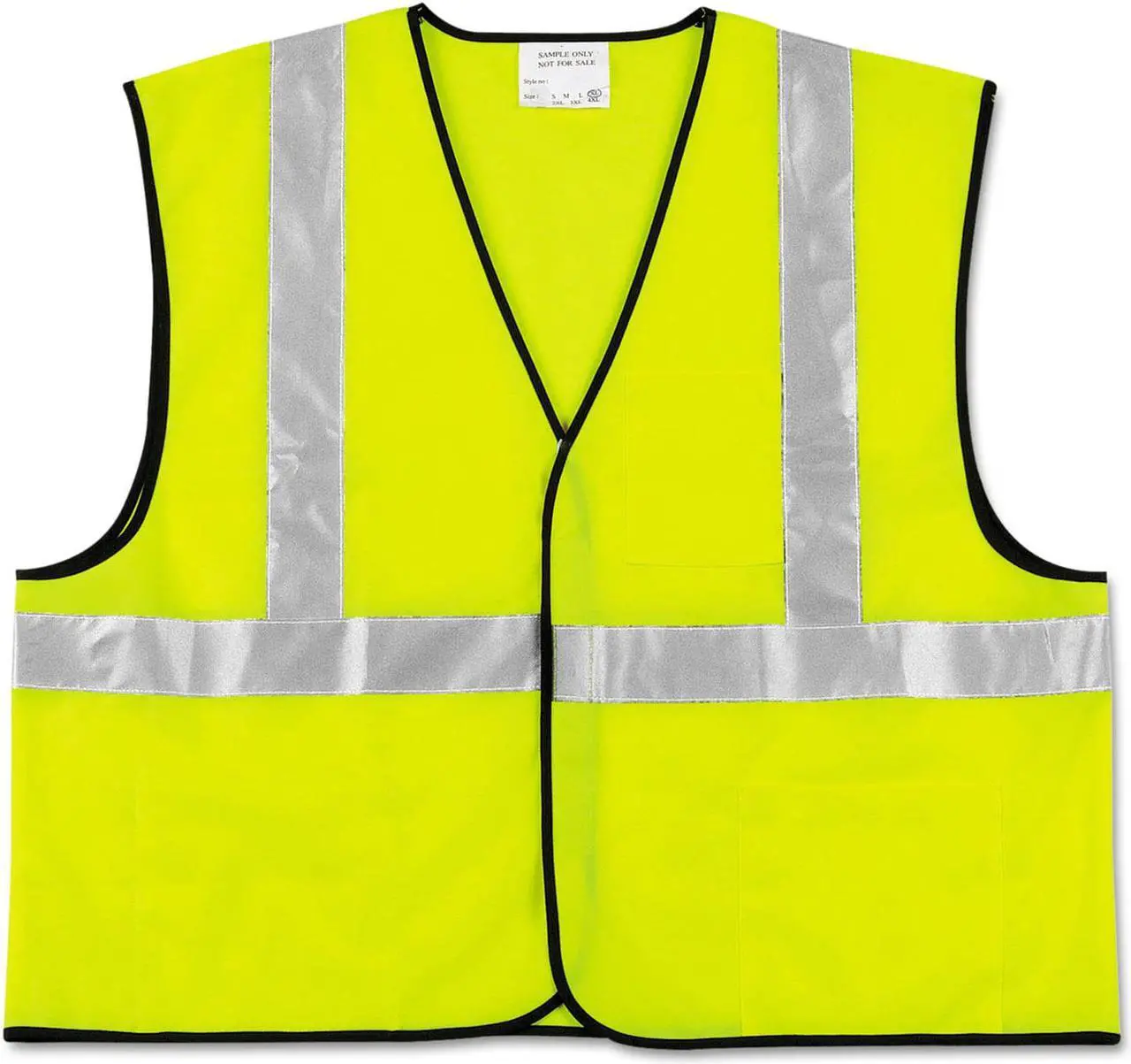 Alt view image 3 of 4 - Crews VCL2SLXL Class 2 Safety Vest, Fluorescent Lime w/Silver Stripe, Polyester, XL