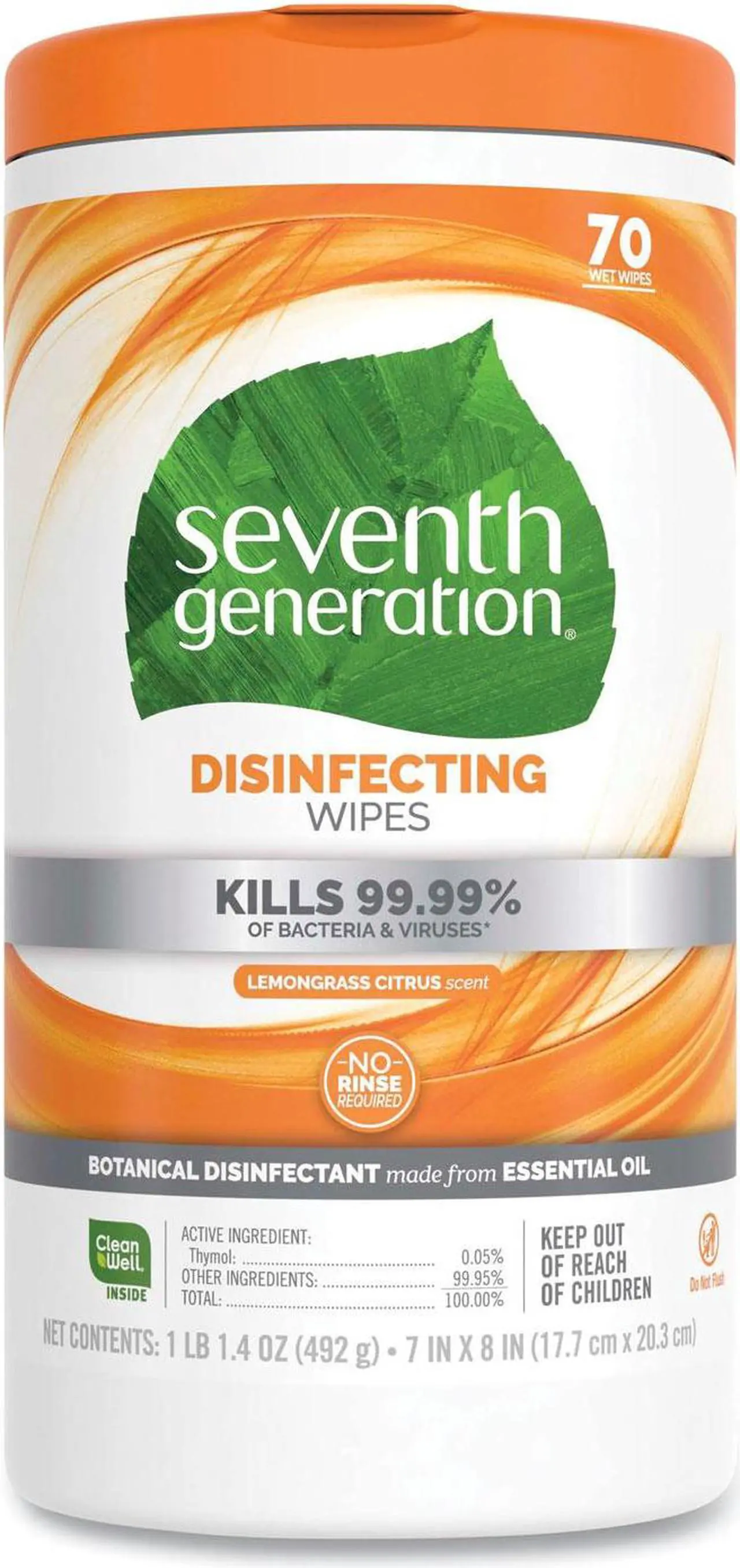 Alt view image 13 of 20 - SEVENTH GENERATION Botanical Disinfecting Wipes 8 x 7 70 Wipes 22813