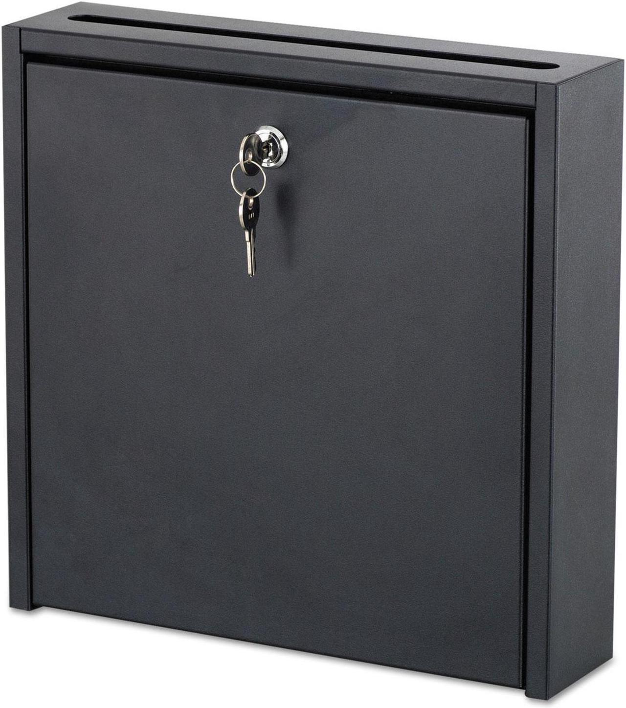 Alt view image 2 of 9 - SAFCO Products 4258BL 12 x 12 x 3 in. Wall-Mountable Interoffice Mailbox, Black