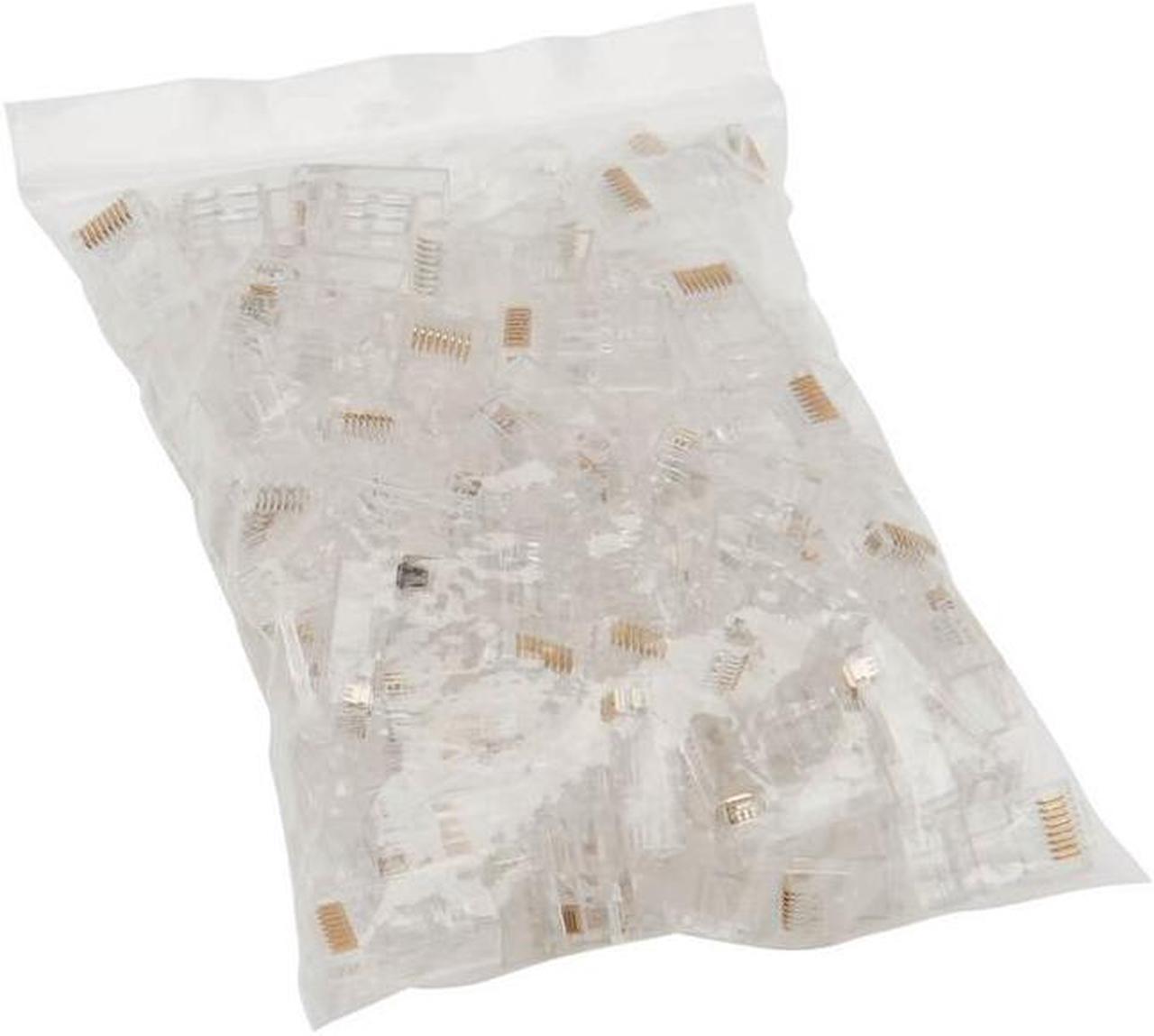 Tripp Lite Cat6 RJ45 Pass-Through UTP Modular Plug 100 Pack N232100UTP