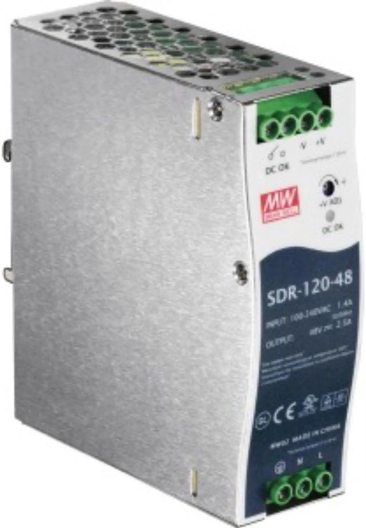 Alt view image 7 of 8 - TRENDnet TI-S12048 DIN Rail 48V 120W Power Supply for TI-PG541