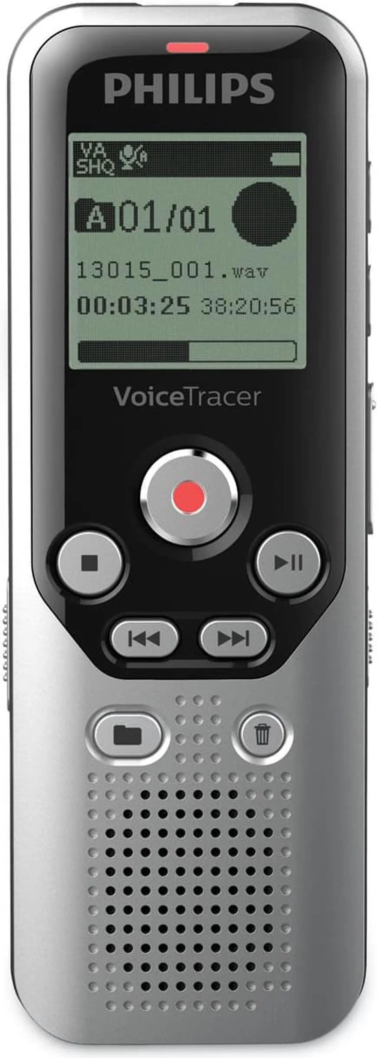 Alt view image 6 of 20 - Philips - VoiceTracer Digital Audio Recorder - Dark Silver & Black