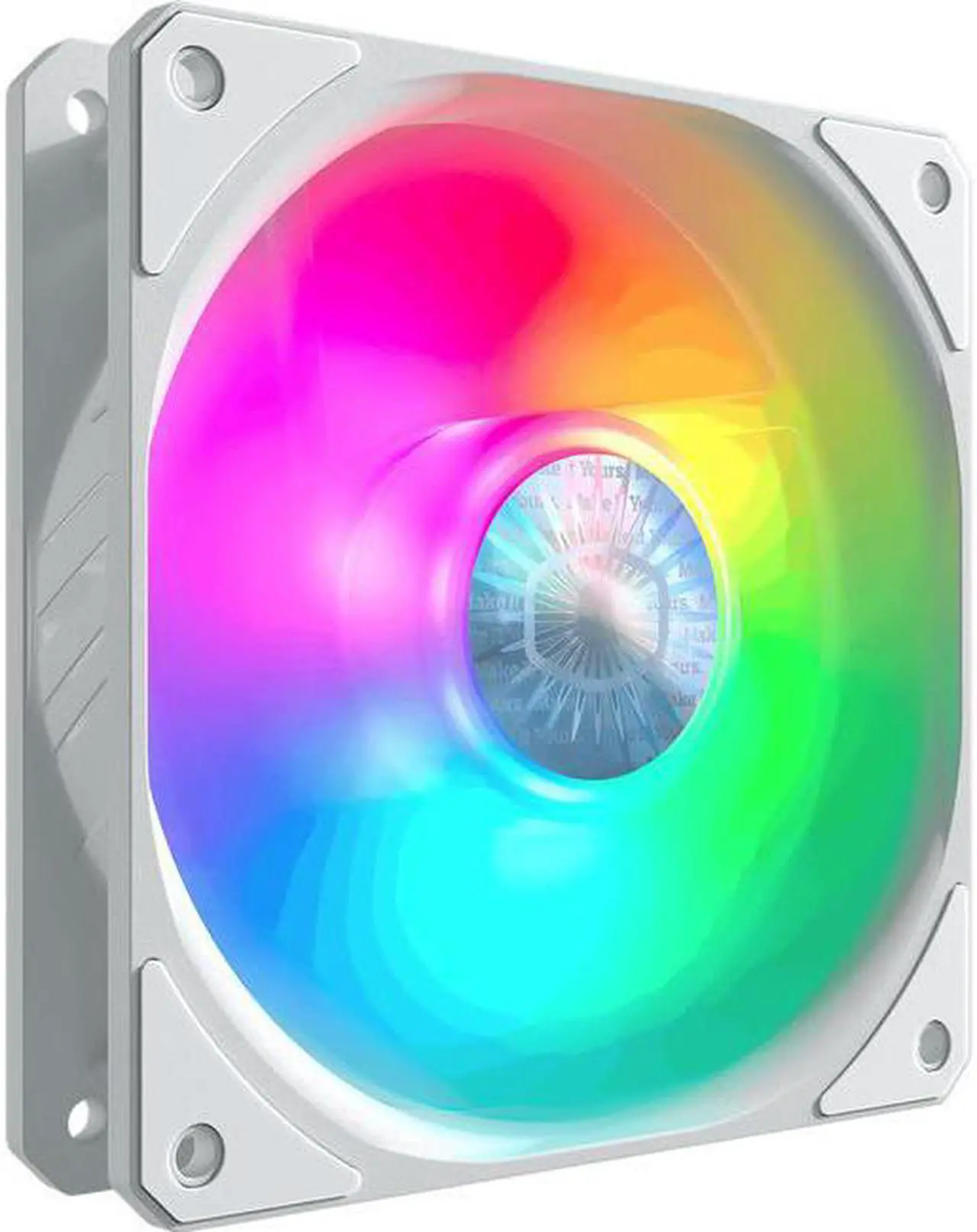 Alt view image 15 of 20 - Cooler Master SickleFlow 120 V2 Addressable RGB Fan (White Edition) - 120mm Square Frame Fan, Air Balance Curve Blade Design, PWM Control for Computer Case & Liquid Radiator
