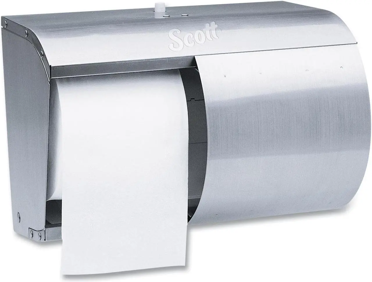 Alt view image 3 of 9 - KIMBERLY-CLARK PROFESSIONAL* 09606 Coreless Double Roll Bath Tissue Dispenser, 7.1" x 10.1" x 6.4", Stainless Steel