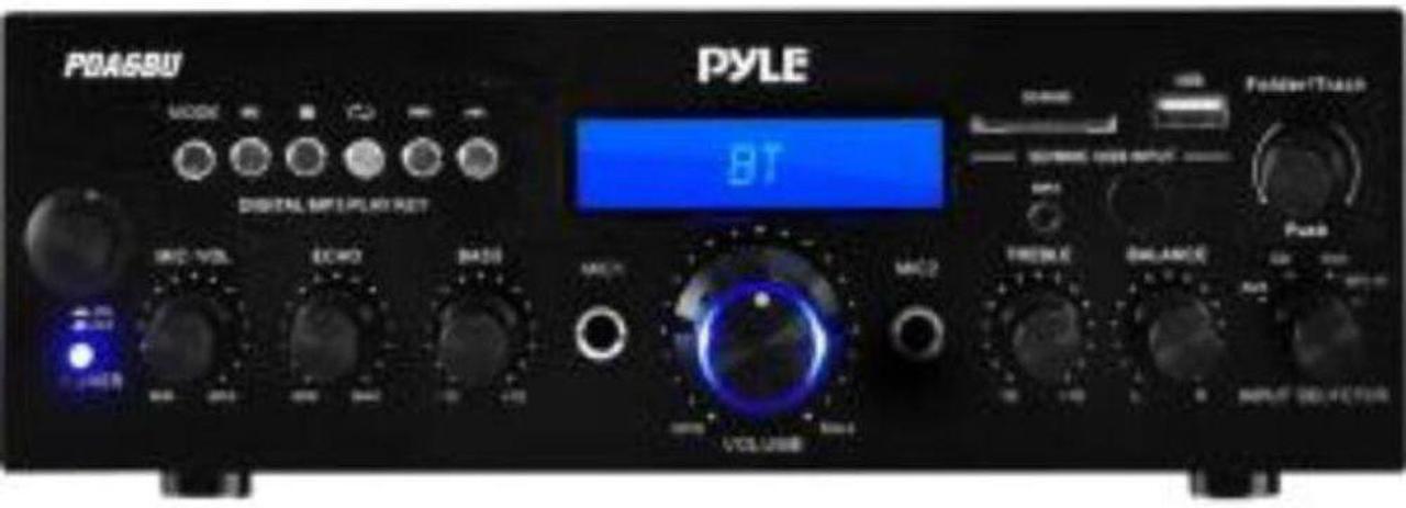 Alt view image 5 of 10 - Pyle 200W (PDA6BU) Bluetooth Stereo Amplifier Receiver with Wireless Streaming, FM Radio, MP3/USB/SD Readers, Remote Control