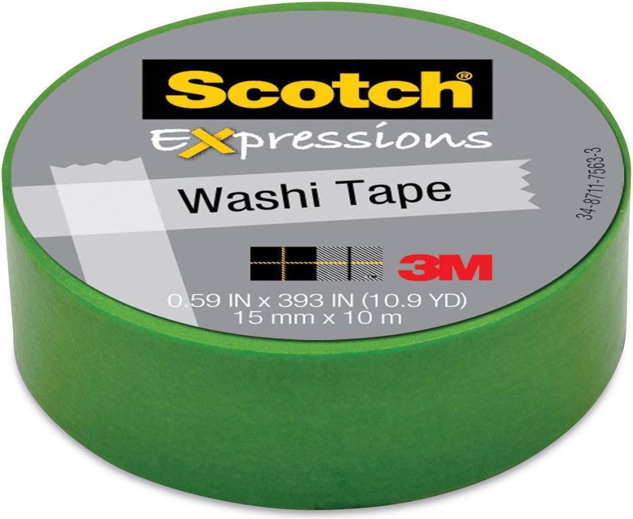 Alt view image 10 of 19 - 3M Scotch Expressions Washi Crafting Tape: 0.59 in. x 10-9/10 yds. (Green) - OEM