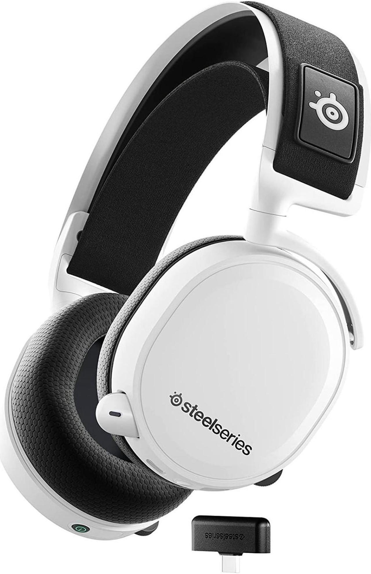 SteelSeries Arctis 7+ Wireless Gaming Headset - Lossless 2.4 GHz - 30 Hour Battery Life - USB-C - 7.1 Surround - for PC, PS5, PS4, Mac, Android and Switch - White