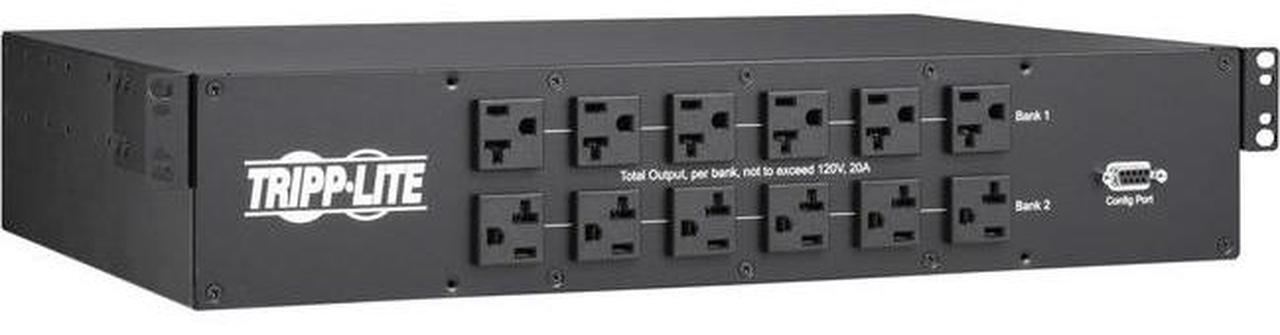 Main image of Tripp Lite PDUMNH30AT2 25-Outlets PDU Monitored - NEMA L5-30P - 24 x NEMA 5-15/20R, 1 x NEMA L5-30R - 120 V AC - Network (RJ-45) - 2U - Horizontal - Wall-mountable, Rack-mountable - TAA Compliant
