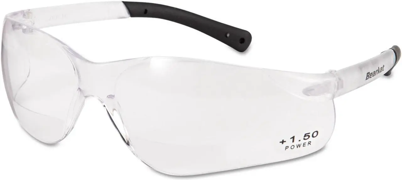 Alt view image 7 of 10 - Mcr Safety Bearkat Magnifier Safety Glasses, Clear Frame, Clear Lens BKH15