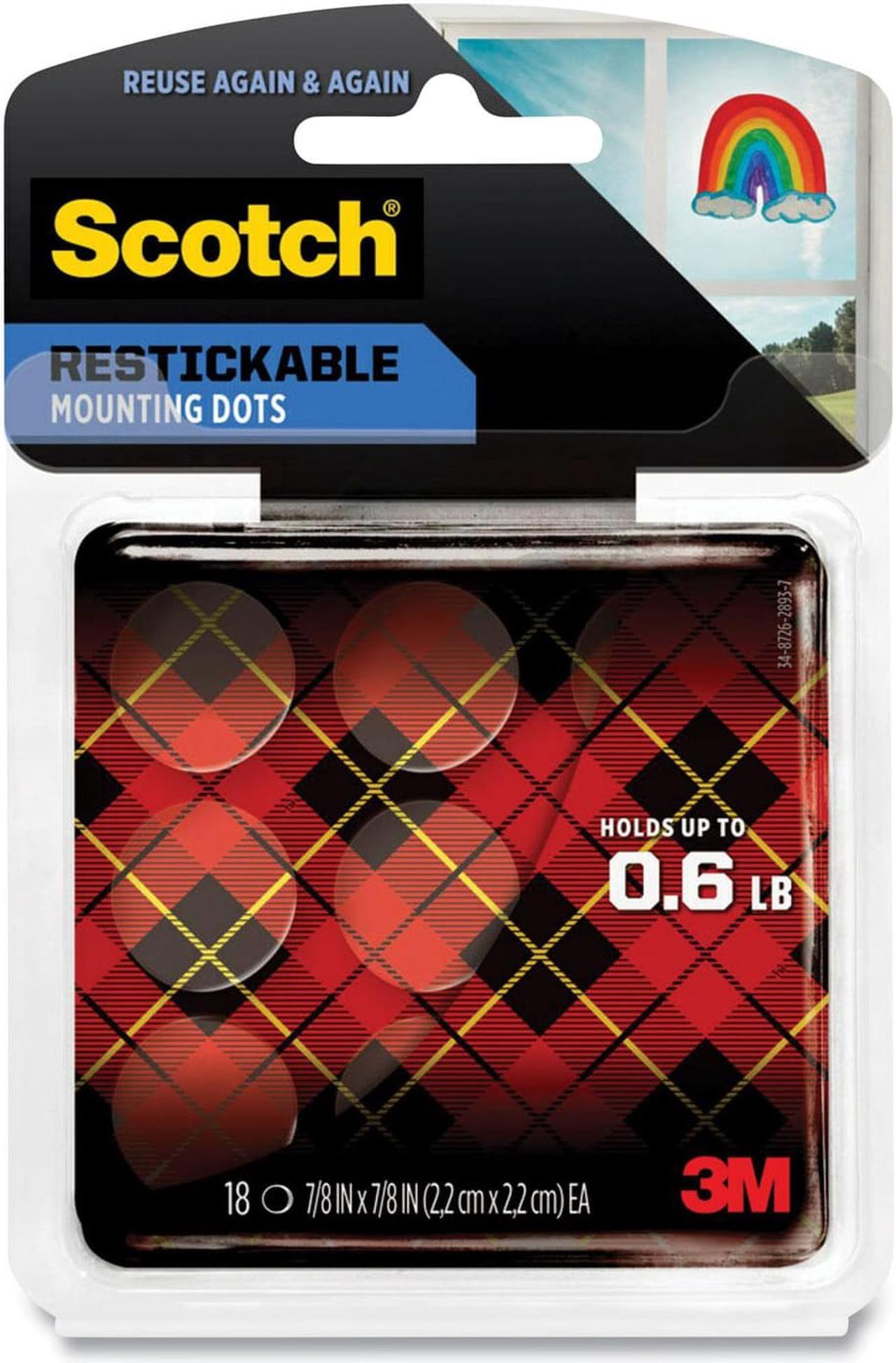 Alt view image 8 of 17 - Scotch Restickable Dots 7/8" 18/Pkg-Clear