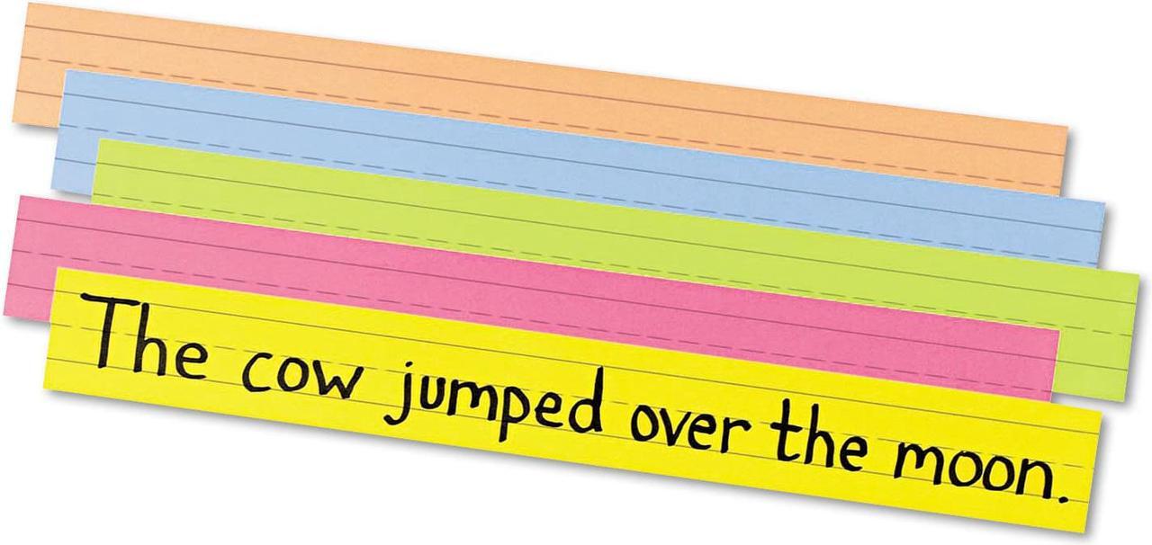 Alt view image 3 of 4 - Pacon Sentence & Learning Strips 3" x 24" Super-Bright Assorted Colors 100/Pack (1733) P1733