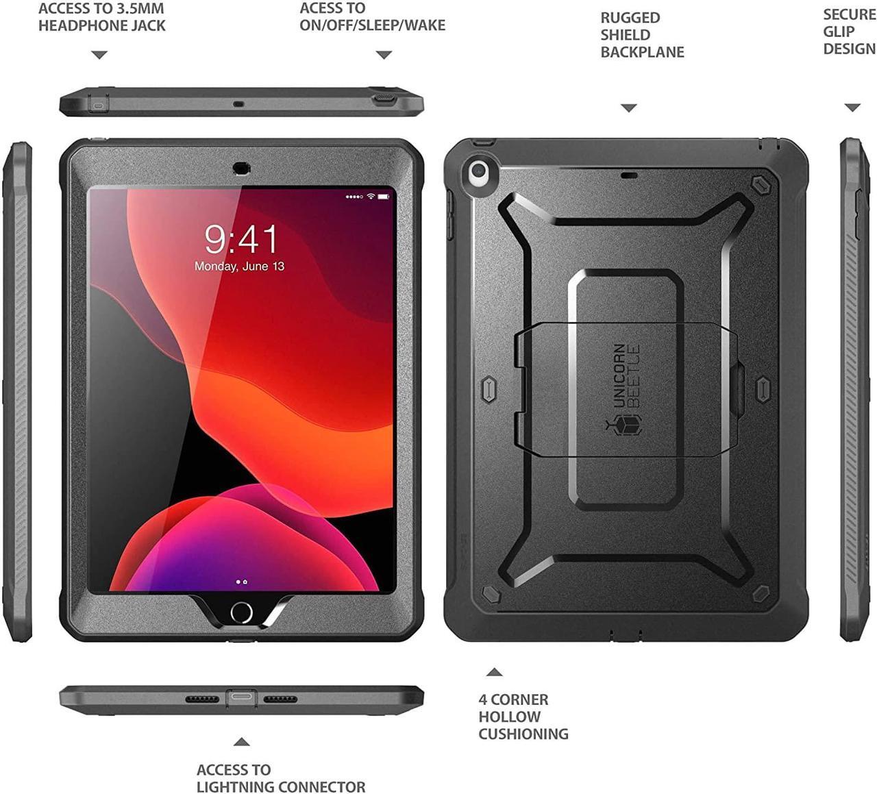 Alt view image 17 of 17 - SupCase Unicorn Beetle Pro - Protective case for tablet - rugged - thermoplastic polyurethane (TPU) - black - 10.2" - for Apple 10.2-inch iPad (7th generation)